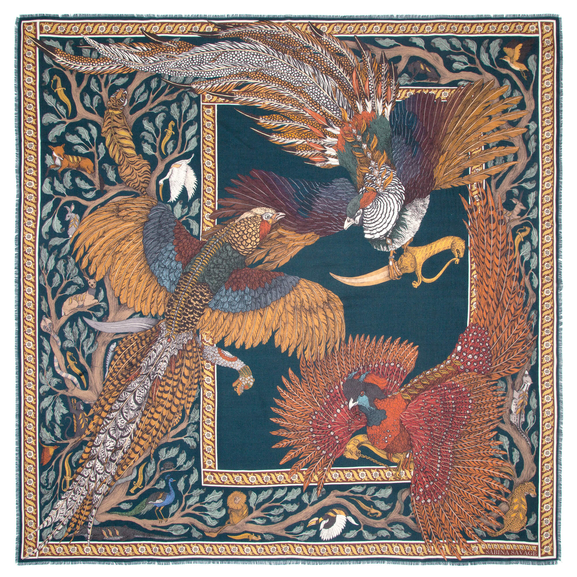 The Heralds of Horus Wool Silk Shawl 135 – Sabina Savage